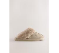 Next Neutral Hamish the Cow Suede Mule Slippers