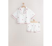 Next Neutral Heart Button Through Short Pyjamas Set