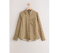 Next Neutral Horse Print Long Sleeve Button Down Shirt Neutral Horse Print EU 42 (UK 14)