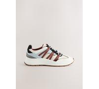 Next Neutral Leather Band Panel Detail Chunky Trainers