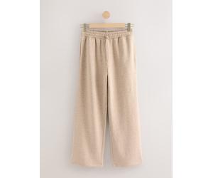 Next Neutral Neppy Textured Essential Wide Leg Jersey Joggers