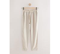 Next Neutral Pull On Tapered Trousers With Linen