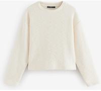 Next Neutral Textured Boucle Heavyweight Crew Neck Jumper