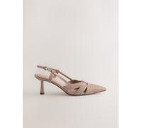 Next Nude Forever Comfort Textured Point Toe Slingabck Heels Nude EU 43 (UK 9)