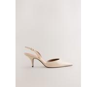 Next Nude Patent Forever Comfort Pointed Toe Curvy Slingback Heels Nude Patent EU 41 (UK 7)