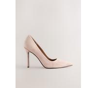 Next Nude Suede Pointed Toe Court Shoes Nude Suede EU 41 W (UK 7)