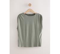 Next Olive Green Cotton Blend Sleeveless Drape Top