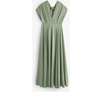 Next Olive Green Jersey Multiway Wedding Guest Bridesmaid Maxi Dress Olive Green EU 36 Petite (UK 8 P)