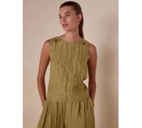 Next Olive Green N. Premium Linen Rich Shell Top