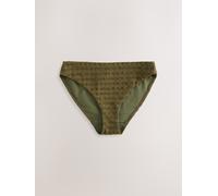 Next Olive Green Seersucker High Leg Bikini Bottoms