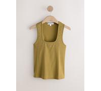 Next Olive Green Studded Scoop Rib Vest
