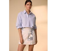next Palm Print Wrap Mini Skirt crème FR 48 Regular (EU 46 R)