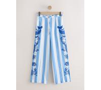 Next Pantalon ample Blend lin bleu FR 46 Long (EU 44 L)