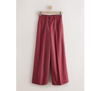 next Pantalon ample Lin Rich rouge FR 50 Regular (EU 48 R)
