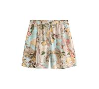 Next Pink Lemon Print Linen Blend Drawstring Bermuda Shorts Pink Lemon Print EU 40 (UK 12)