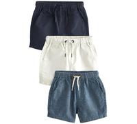 NEXT Garçon Shorts à Enfiler, Lot de 3 Bleus Classiques 18 Mois