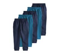 NEXT Garçon Pantalon de Jogging Slim Basique, Lot de 5 Bleu Marine 12 Ans