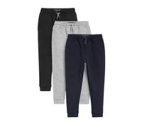 NEXT Garçon Pantalon de Jogging Slim, Lot de 3 Black/Grey/Charcoal 7 Ans