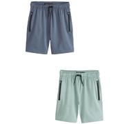 NEXT Garçon Short de Sport légers, Lot de 2 Green/Blue 13 Ans