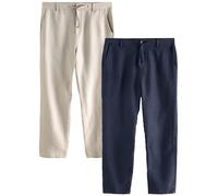 Next Pantalon chino crème / bleu marine, Taille 38