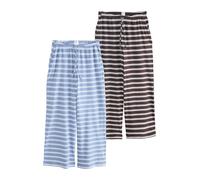 Next Pantalon de pyjama bleu-gris / marron / blanc, Taille L