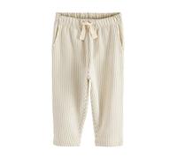 NEXT Garçon Pantalon de Jogging en Jersey à Motif 100% Coton Ecru Off White 18 Mois