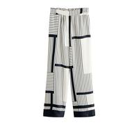 Next Pantalon noir / blanc cassé, Taille 46