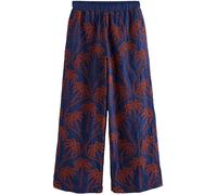 Next Pantalon 'Palmen-Print' bleu marine / marron, Taille 42