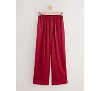 Next Pantalons à jambe large en satin effet froissé