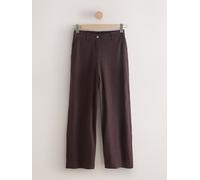 Next Pantalons amples en Lin Blend à devant élégant Brun FR 50 Regular (EU 48 R)