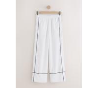 next Pantalons amples en lin riche avec passepoil pâle FR 48 Short (EU 46 S)