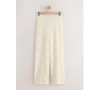 Next Pantalons amples en maille fleuri crème FR 56 Regular (EU 54 R)