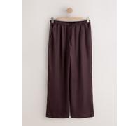 next Pantalons amples en satin à taille ceinturée Brun FR 50 Long (EU 48 L)