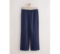 Next Pantalons Ceinturée Jambe large en lin riche
