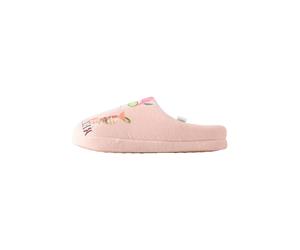 Next Pantoufle vert clair / rose / rose / noir, Taille 35,5-37
