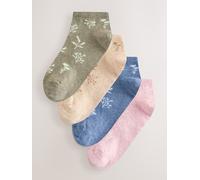 Next Pastel Floral Trainer Socks 4 Pack