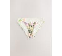 Next Peach Floral High Leg Print Bikini Bottoms