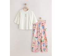 Next Peach Pink Sheep Short Sleeve Pyjamas