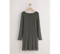 Next Pewter Grey Sparkle Embellished Cowl Back Mini Dress Pewter Grey XS Reg (EU 34)