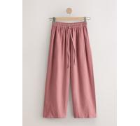 Next Pink Active Linen Blend Barrel Leg Trousers