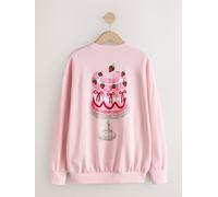 Next Pink Beaded Cake Graphic Hearts and Valentines Long Sleeve Sweat Top