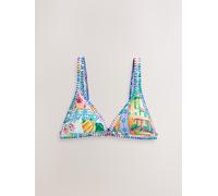 Next Pink/Blue Scenic Triangle Bikini Top