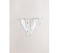 Next Pink/Cream Ditsy Floral Tie Side Bikini Bottom