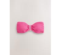 Next Pink Crinkle Hardware Bandeau Bikini Top