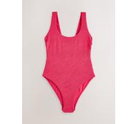 Next Pink Crinkle Wide Strap Tummy Control Scoop Swimsuit