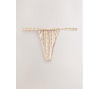 Next Pink Fruit Print Tanga Bikini Bottoms