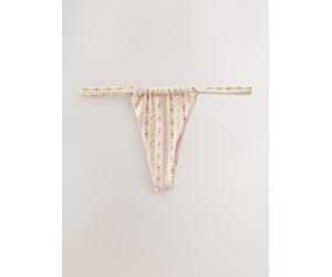 Next Pink Fruit Print Tanga Bikini Bottoms