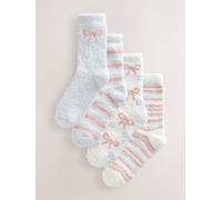 Next Pink/Grey Bows Cosy Ankle Socks 4 Pack