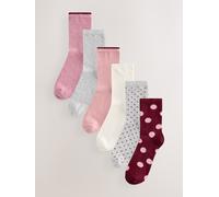 Next Pink/Grey Spots Ankle Socks 7 Pack