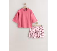 Next Pink Heart Cotton Short Pyjamas Set